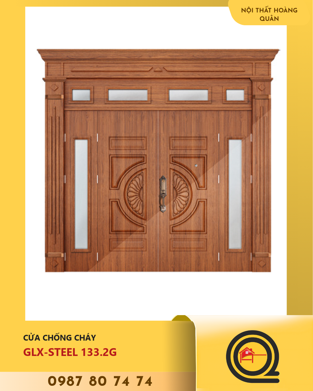 Cửa Thép Vân Gỗ GLX-STEEL 133.2G